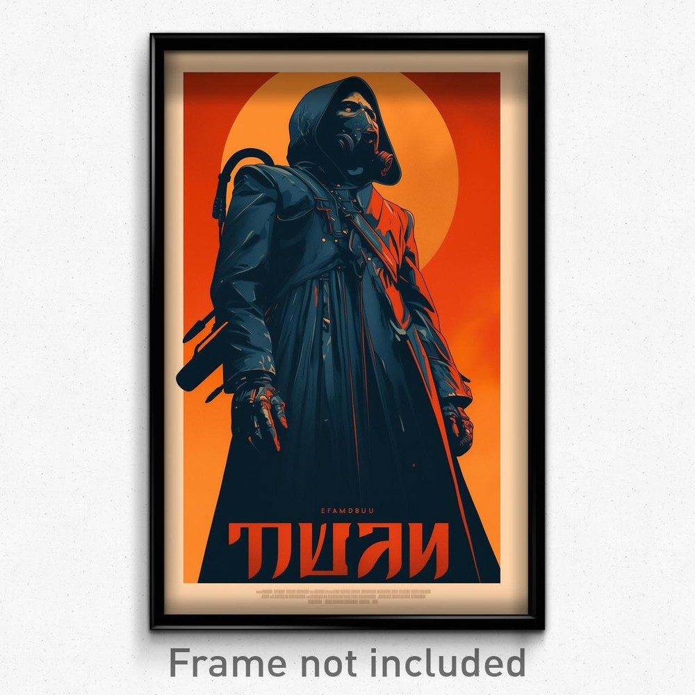 Icelandic Movie Poster - Man Feeling Indignant, Urban Armored Dress (Art Print)