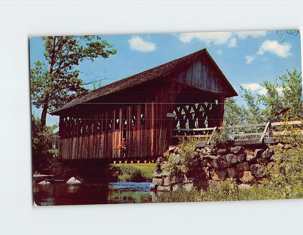 Postcard The Old Covered Bridge Over the Blackwater River New Hampshire USA