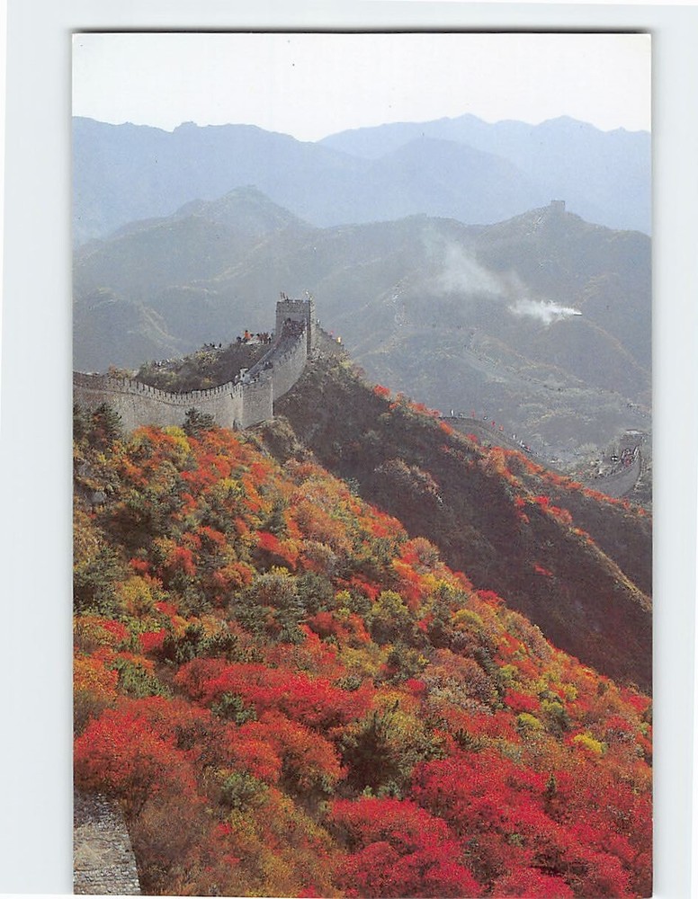 Postcard Beacon Smoke Over Great Wall of China