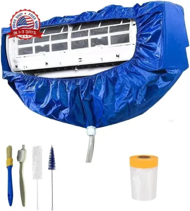 Mini Split Kit for Air Conditioner Including a fully enclosed cleaning water bag