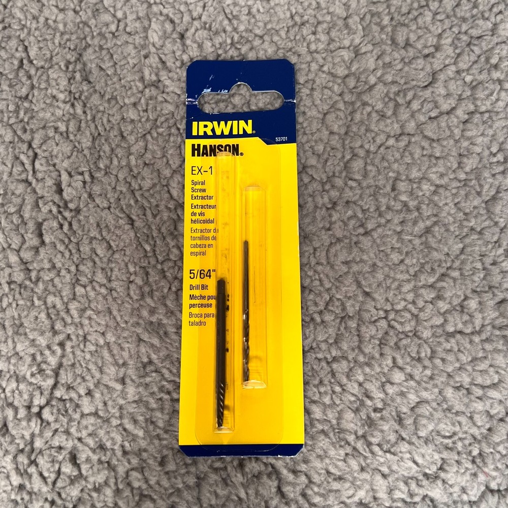 Irwin Hanson EX-1 Spiral Screw Extractor 53701 for Easy Broken Screw Removal