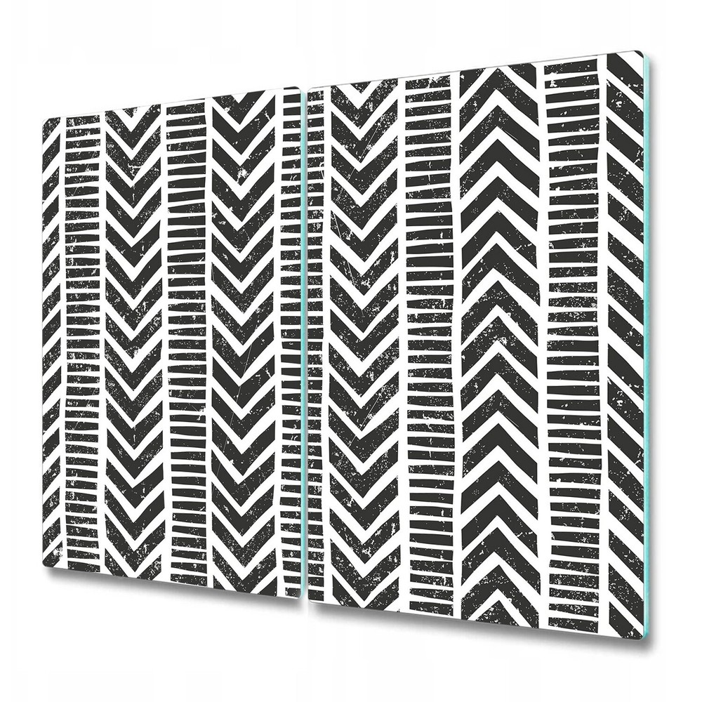 Tempered Glass Induction Ceramic Hob Cover Tribal Geometric Simple 2x30x52
