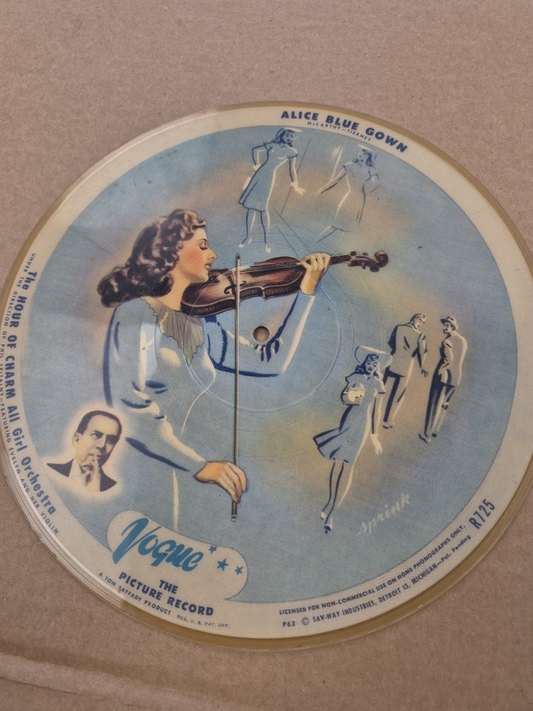 Vintage Vogue Picture Disc - Alice Blue Gown - Hour Of Charm All-Girl OrchestraRecord only