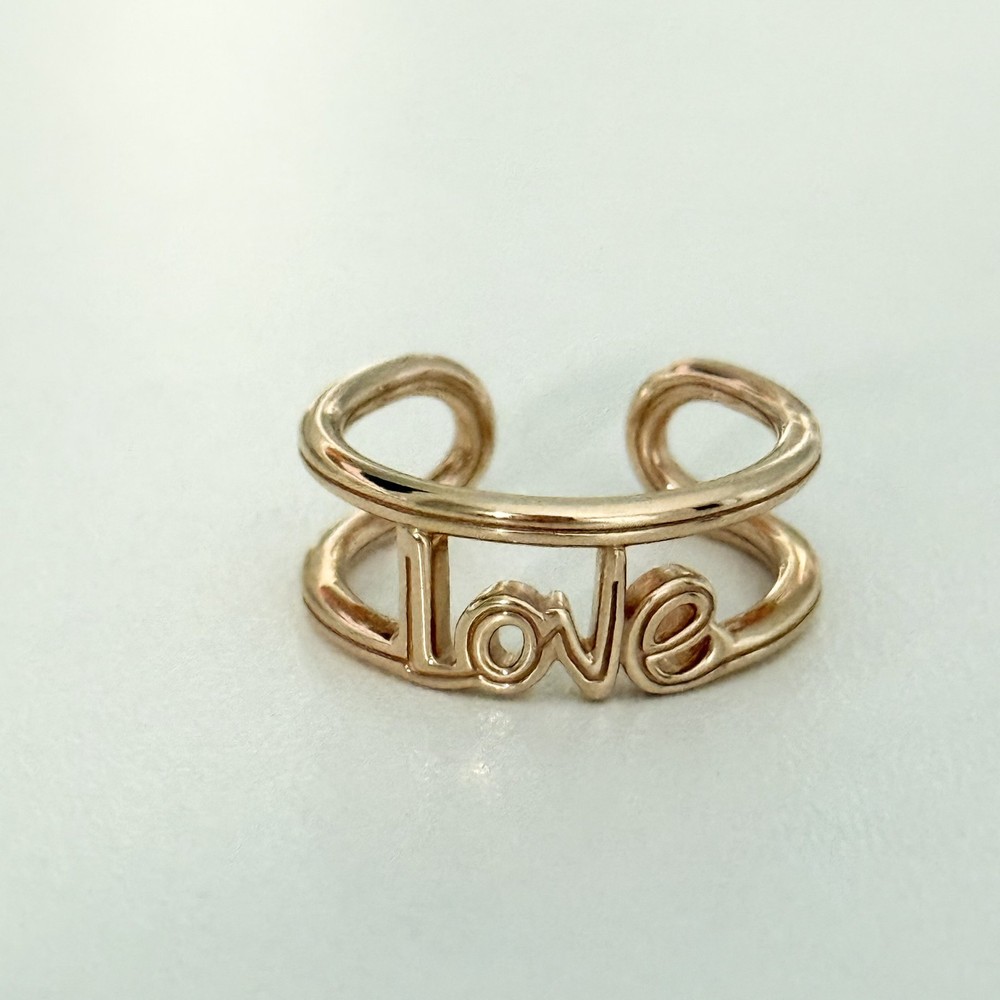 Pandora 14K Rose Gold Plated Love Band Ring Size 6