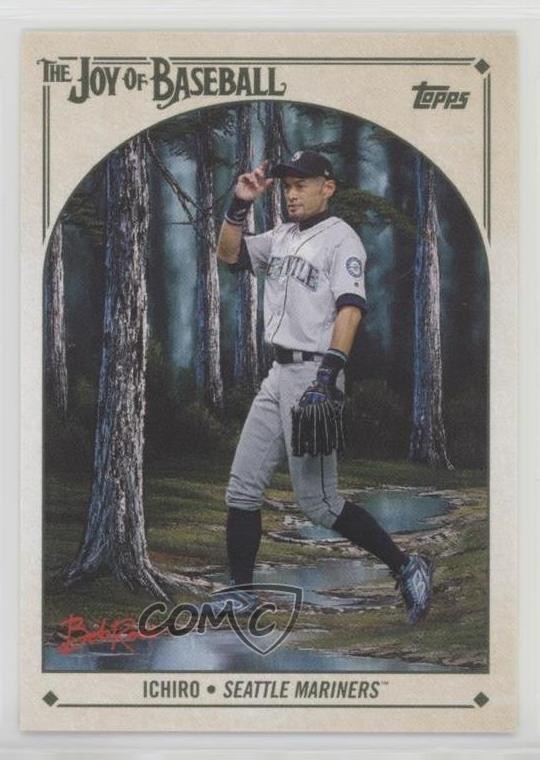 2023 Topps X Bob Ross The Joy of Baseball Ichiro Suzuki #42 HOFFulfilled by COMC - World’s largest consignment service
