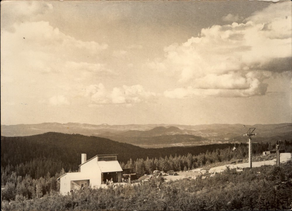 RPPC Lower Station of the Chairlift Karpacz Poland vintage postcard h312