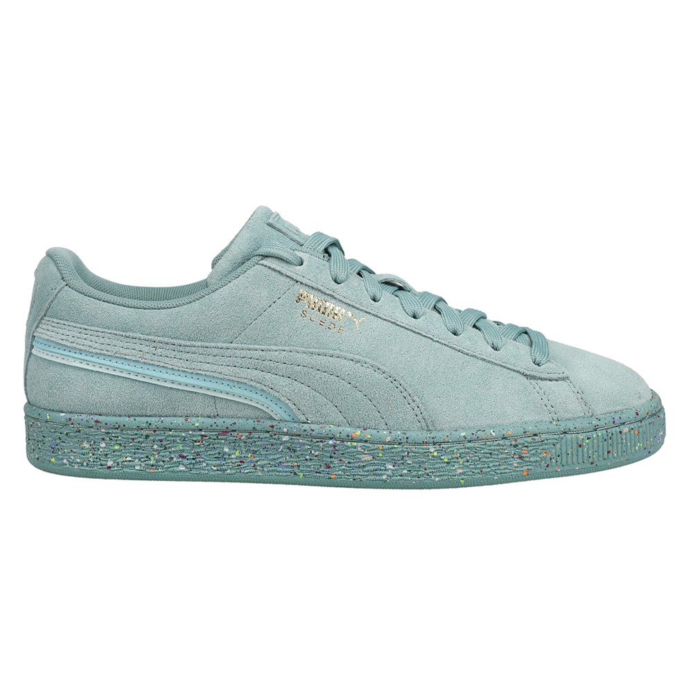 PUMA Suede Mono Triplex Lace Up  Mens Blue Sneakers Casual Shoes 38685203