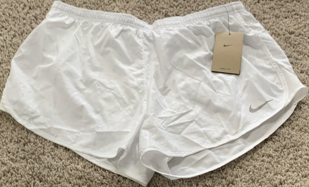 Nike Dri-FIT Women's Athletic Running Shorts White XL Lightweight Stretch