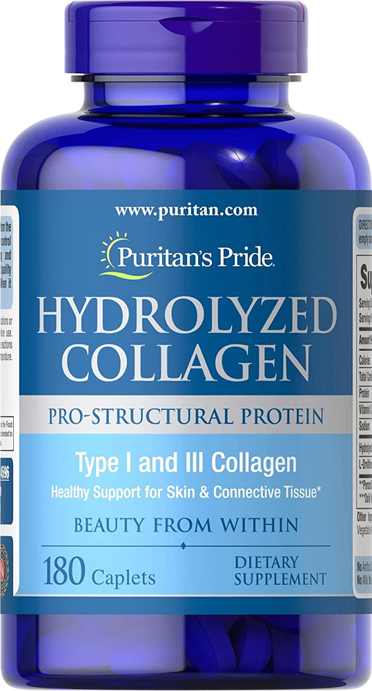 Hydrolyzed Collagen Pro-Structural Protein for Men and Women 1000Mg, Dietary Sup