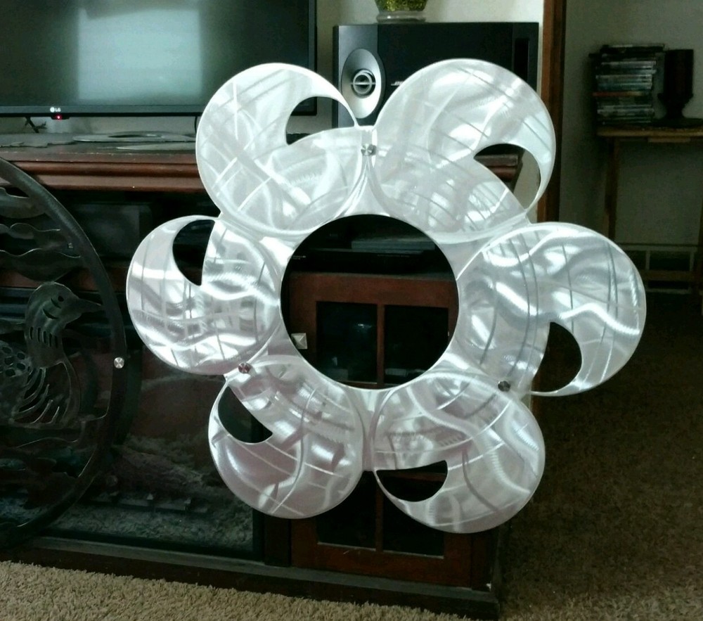 Metal geometric circles unique Wall Art indoor outdoor wall Decor living room
