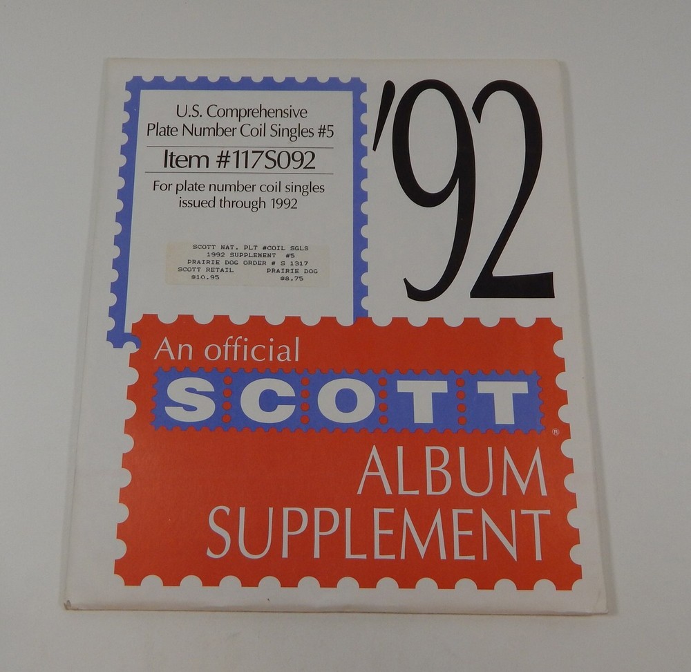 Scott U.S. Comprehensive Number Coil #5 1992 Sealed Album Stamp Album Pages