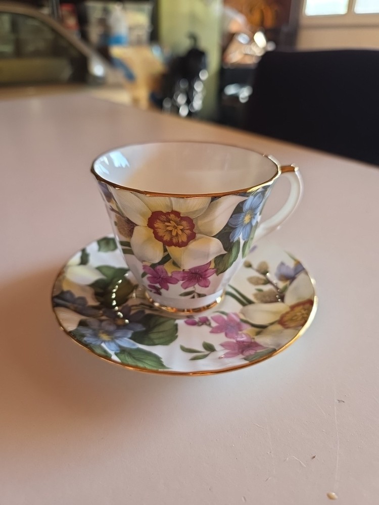 Vintage Royal Winchester floral cup and saucer