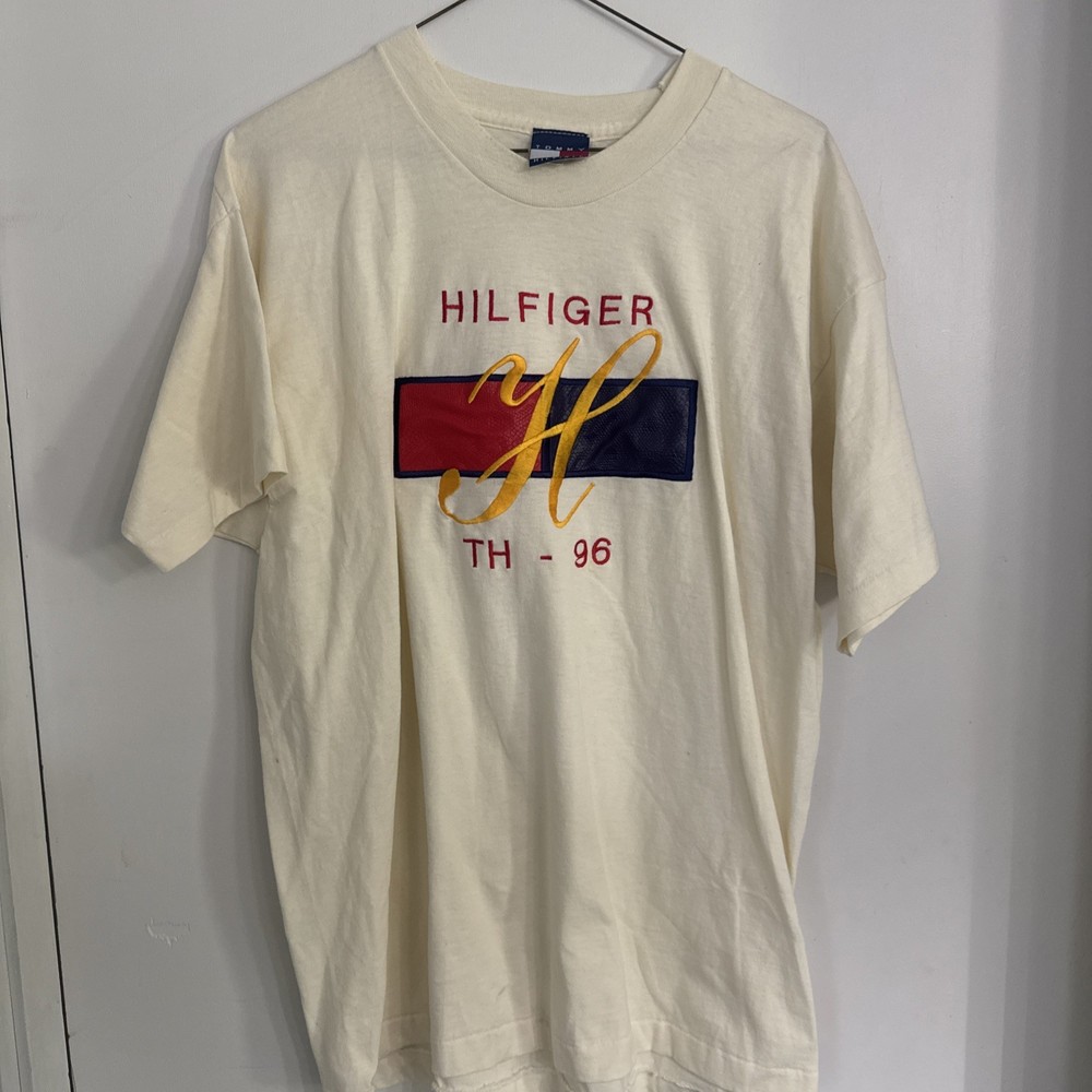 Vintage Tommy Hilfiger Shirt Mens XL  Made In USA Single Stitch 90s