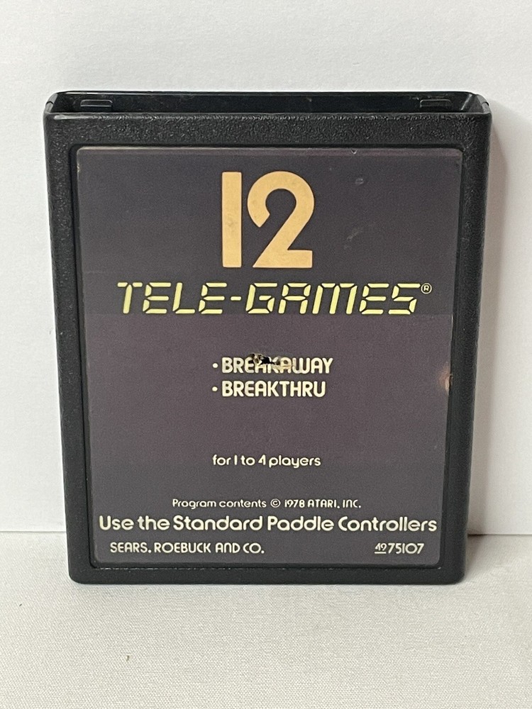 Breakaway IV (Atari 2600, 1978) Sears Tele-Games Cartridge Only Cleaned Tested