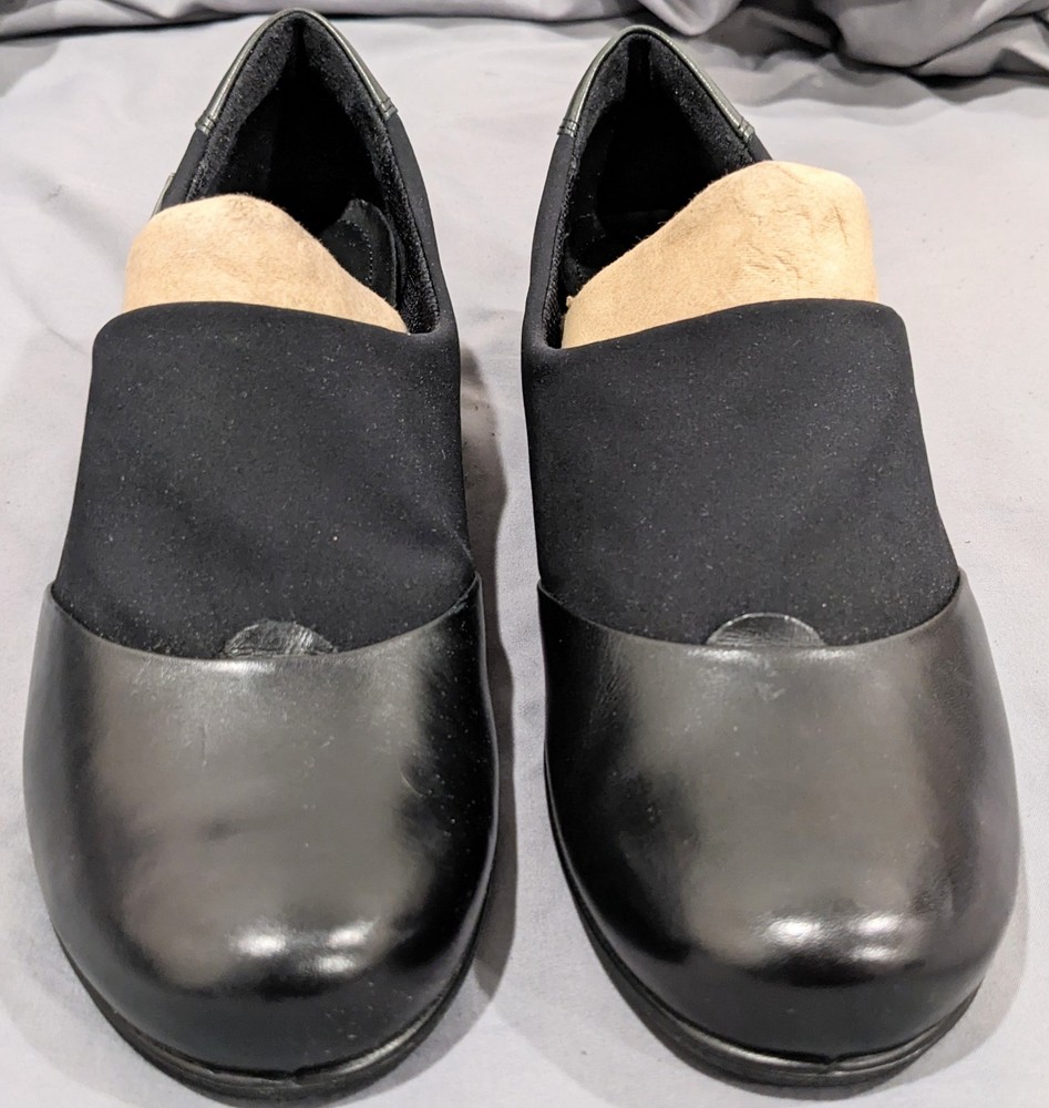 ECCO Sculptured Slip-On Comfort Shoes Black Leather Women's EU 38 US 7-7.5