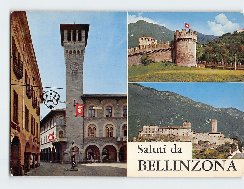 Postcard Saluti da Bellinzona Switzerland