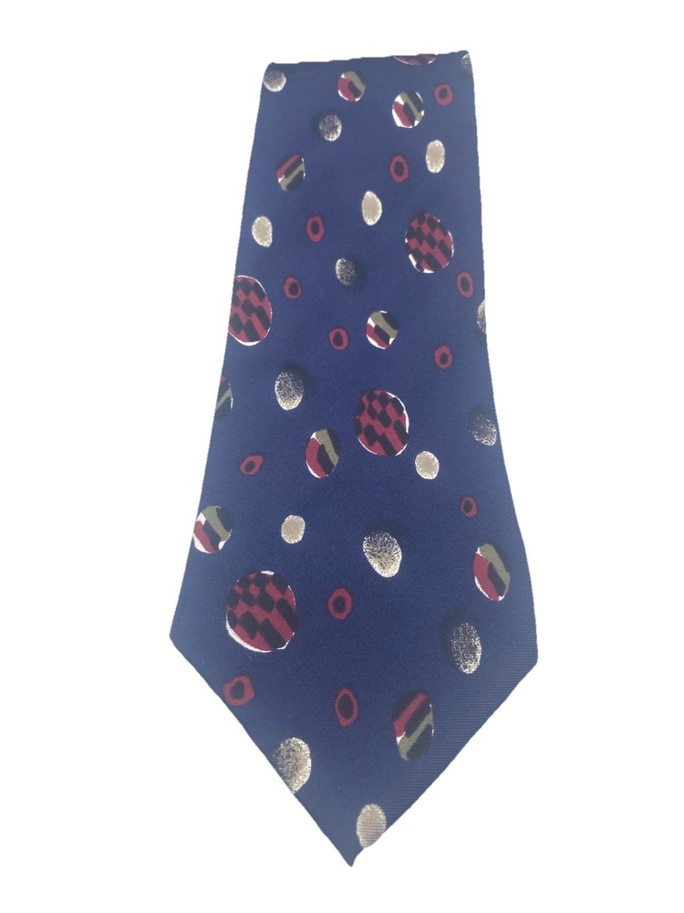 Zylos George Machado Silk Tie Print Abstract Multi-Colored Geometric