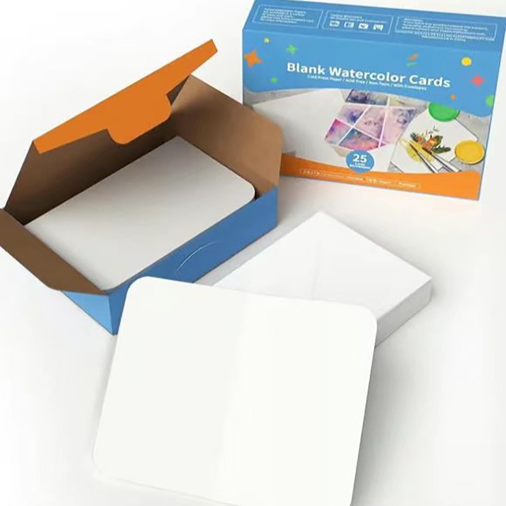 Blank Watercolor Cards & Envelopes White Acid-Free Blank Watercolor Cards Papers-image