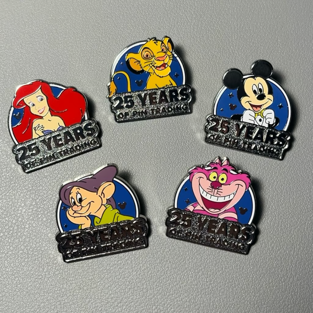 Disney WDW 25th Anniversary Pin Trading Hidden Mickey Set 170916  
