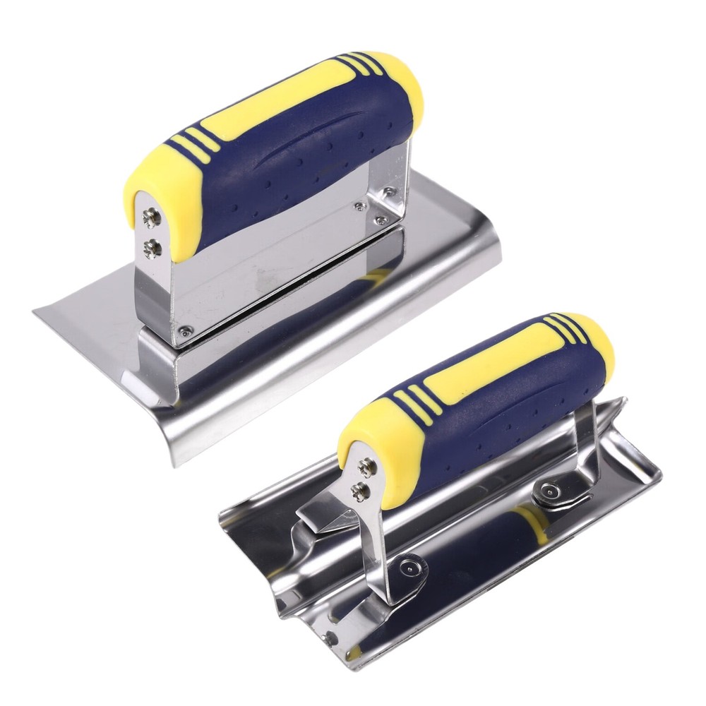 Stainless Steel Concrete Hand Edging & Grout Tool Set, Plaster Stucco Cement Finish5615