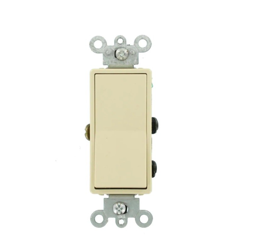Leviton 15-Amp Decora 4-Way Residential Grade Ac Quiet Rocker Switch, Ivory-image