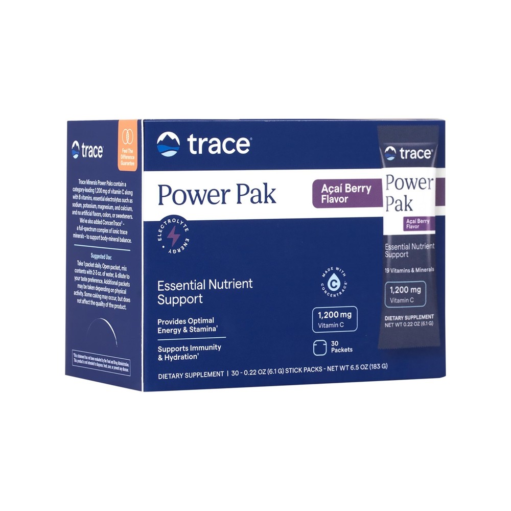Power Pak Electrolyte Powder Packets with 1200mg Vitamin C Zinc Magnesium