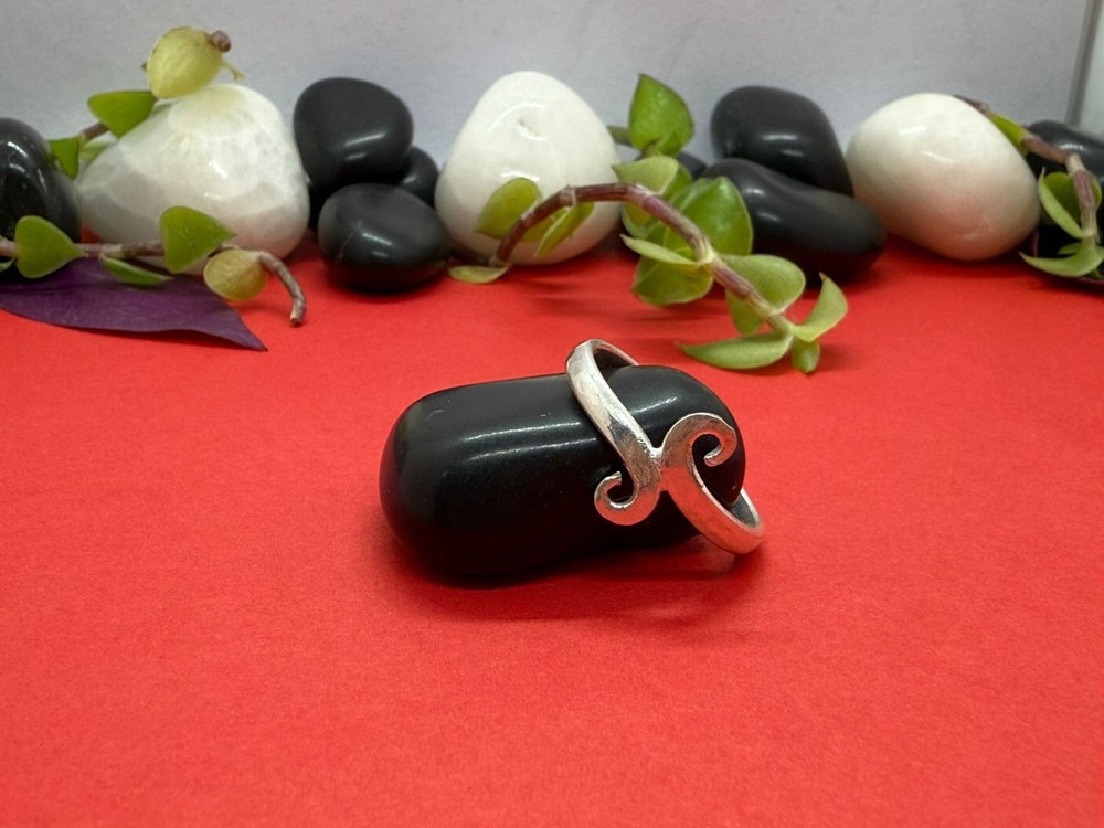 925 Sterling Silver Handmade S Curve Open Ring Women Jewelry