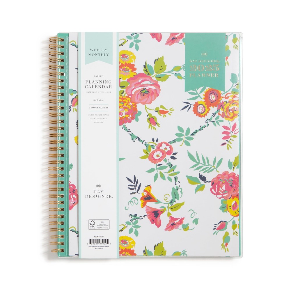 Blue Sky Day Designer 2025 Weekly and Monthly Planner Calendar January 2025 -...