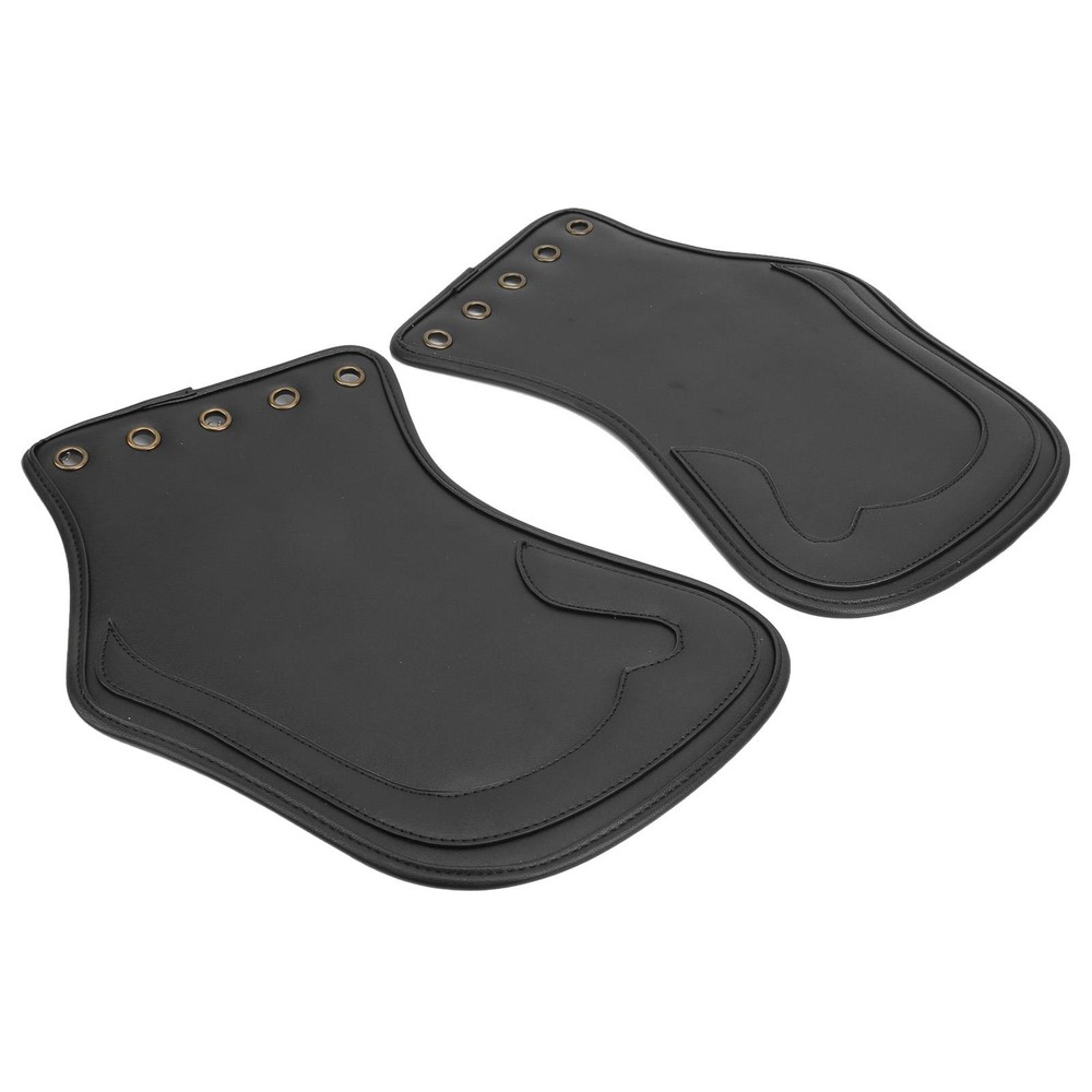 Motorcycle PU Heat Deflector Engine Insulation Cushion Saddle Guard 2pcs Set