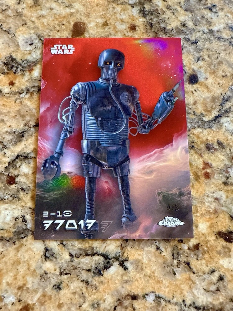 77017 Droid 2025 Topps Chrome Star Wars Red Refractor 4/5 Ssp