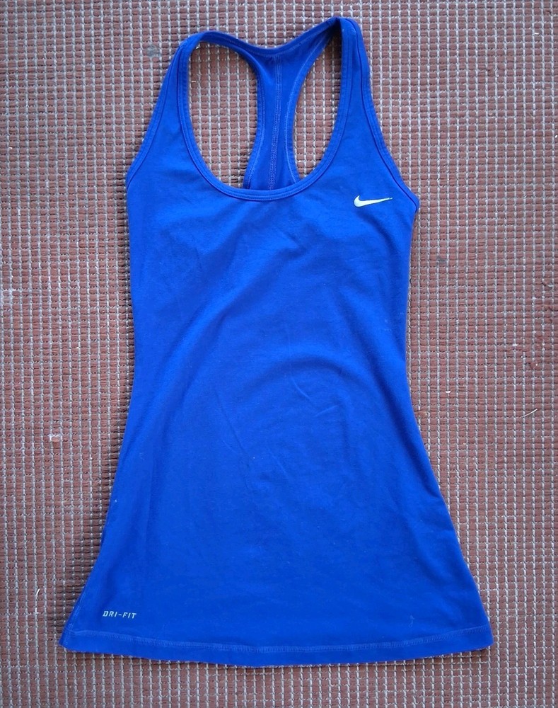 Nike Dri-Fit Tank Top Womens XS Blue Racerback Training