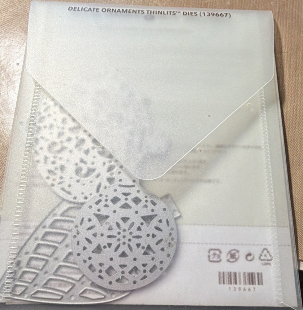 Stampin' Up! Delicate Ornaments Thinlits Dies Silver 139667 Christmas & Winter