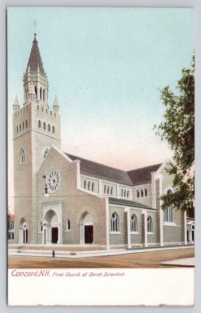 Concord NH New Hampshire First Church of Christ Scientist UDB Postcard