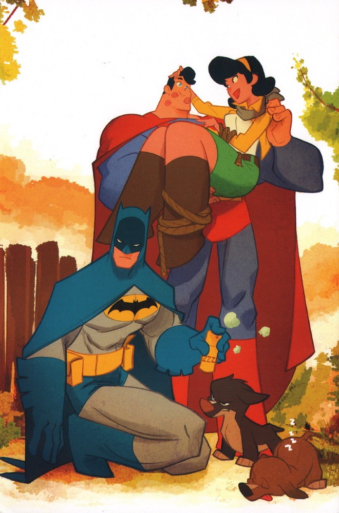 Sean Galloway SIGNED Mini Art Print ~ DC Comics Batman Superman & Lois Lane