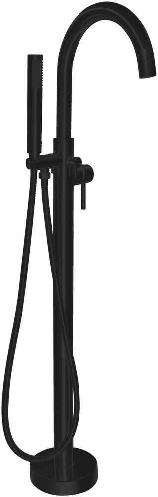 Anzzi FS-AZ0047 Coral Floor Mounted Claw Foot Tub Filler - Black