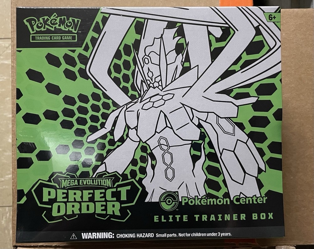 Pokemon Center ETB Mega Evolution Perfect Order Elite Trainer Box Small Tear