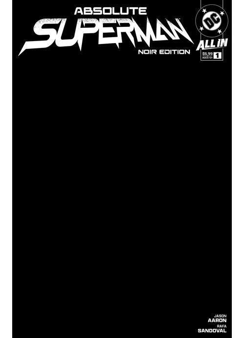 Absolute Superman #1 Noir Edition Cover B Blank