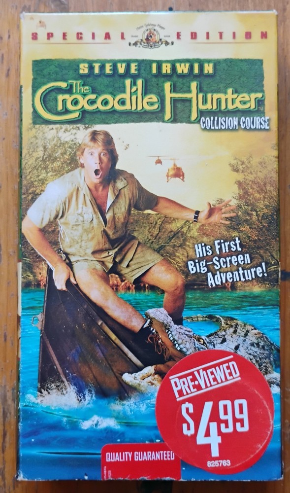 Steve Irwin The Crocodile Hunter Collision Course  2002 VHS Special Edition
