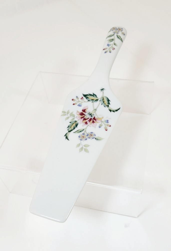 Vintage Andrea by Sadek Porcelain Floral White Cake Server Spatula 10