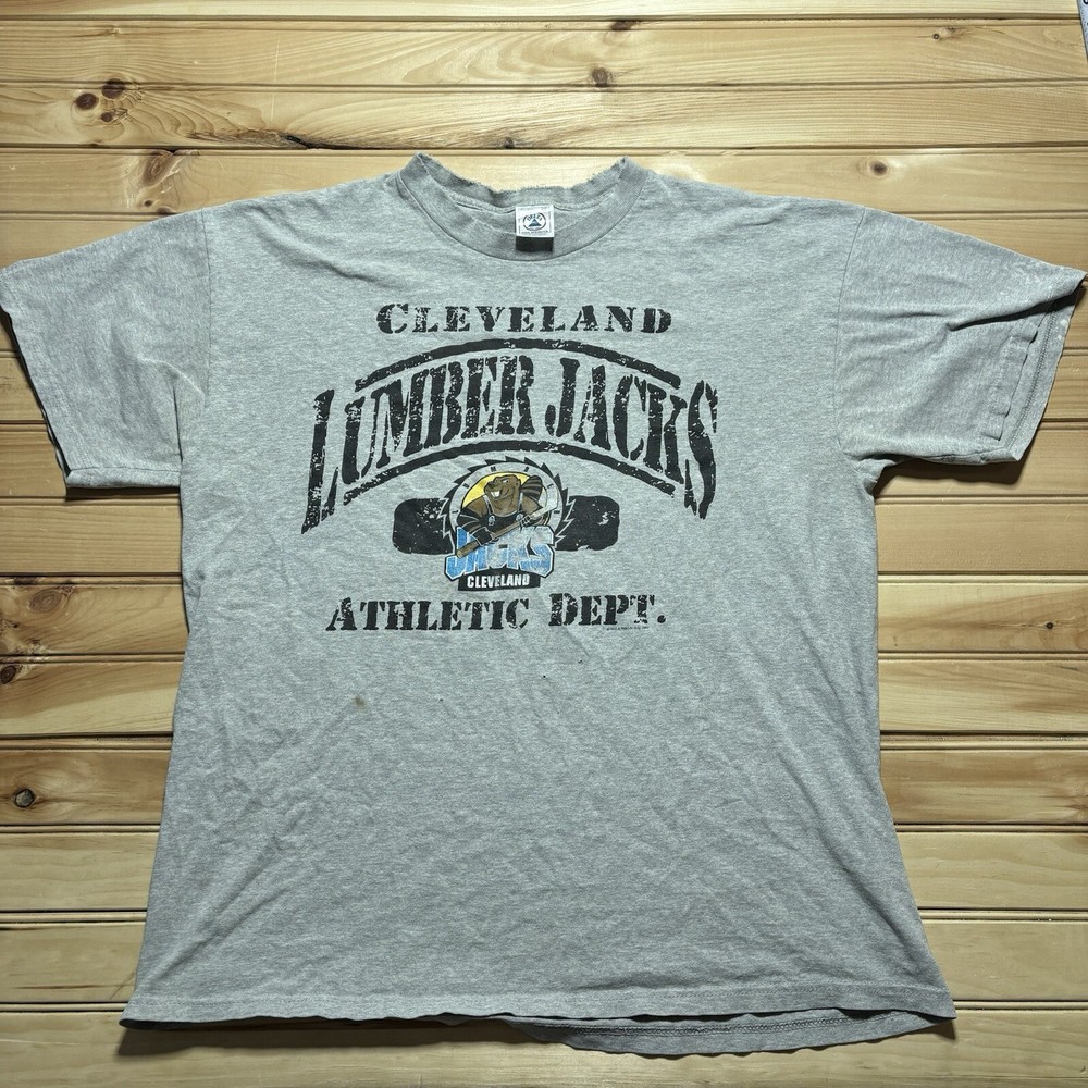 Vintage 90s Cleveland Lumberjacks IHL Hockey Single Stitch 1992 Shirt Size XL