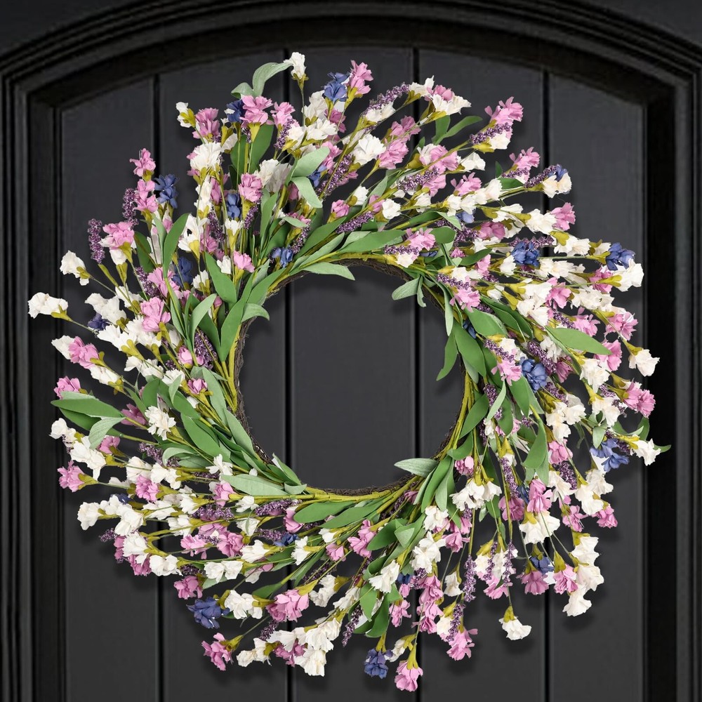Artgar 26 Inch Spring Summer Wreath for Front Door Floral Decoration