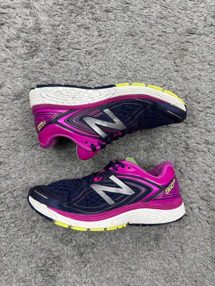 New Balance 860v8 Sneakers Women 7 Fuchsia Pink Ombre Athletic Running Shoes
