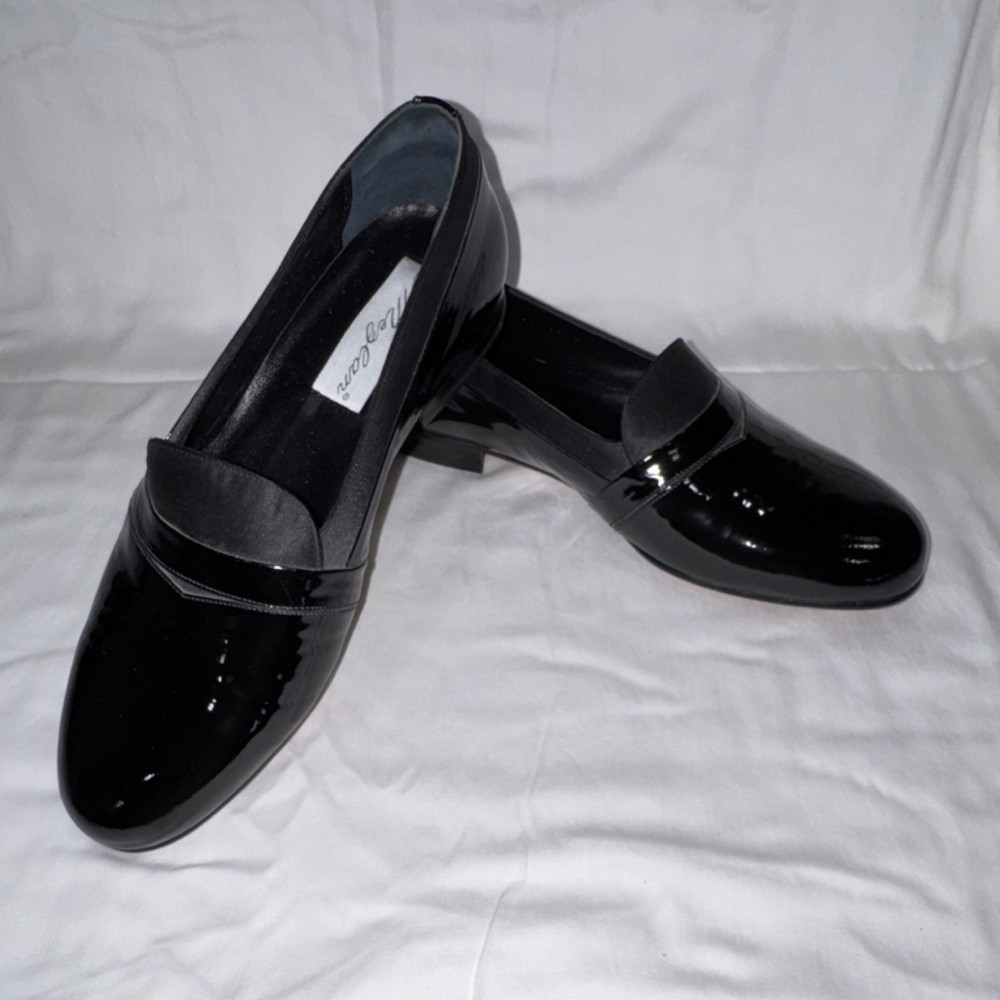 Mezlan Mirage Black Patent Leather Loafers Men's Dress Shoes 11W slip on