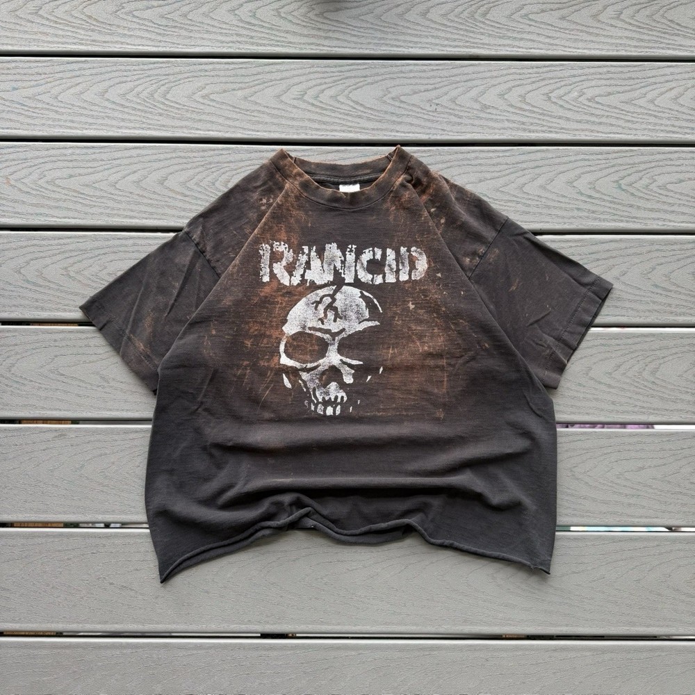 Vintage 90s Rancid Skull T Shirt XL Single Stitch Punk Band Tee