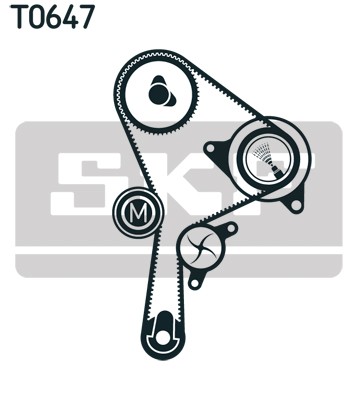VKMC 06129 SKF Water Pump + Timing Belt Kit for Nissan, Renault, Suzuki