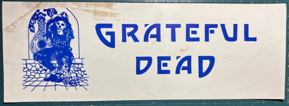 Grateful Dead Bumper Sticker - Vintage Mid-Eighties Fan-Made Sticker
