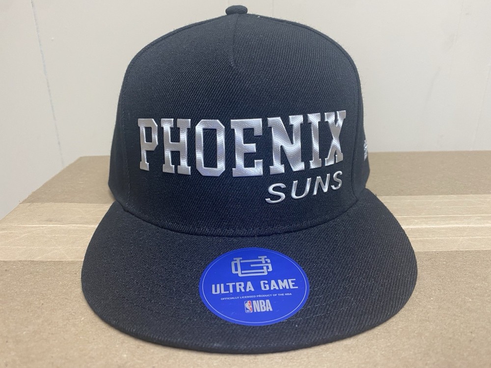 New Ultra Game Phoenix Suns NBA Baseball SnapBack Cap Black Hat Draft