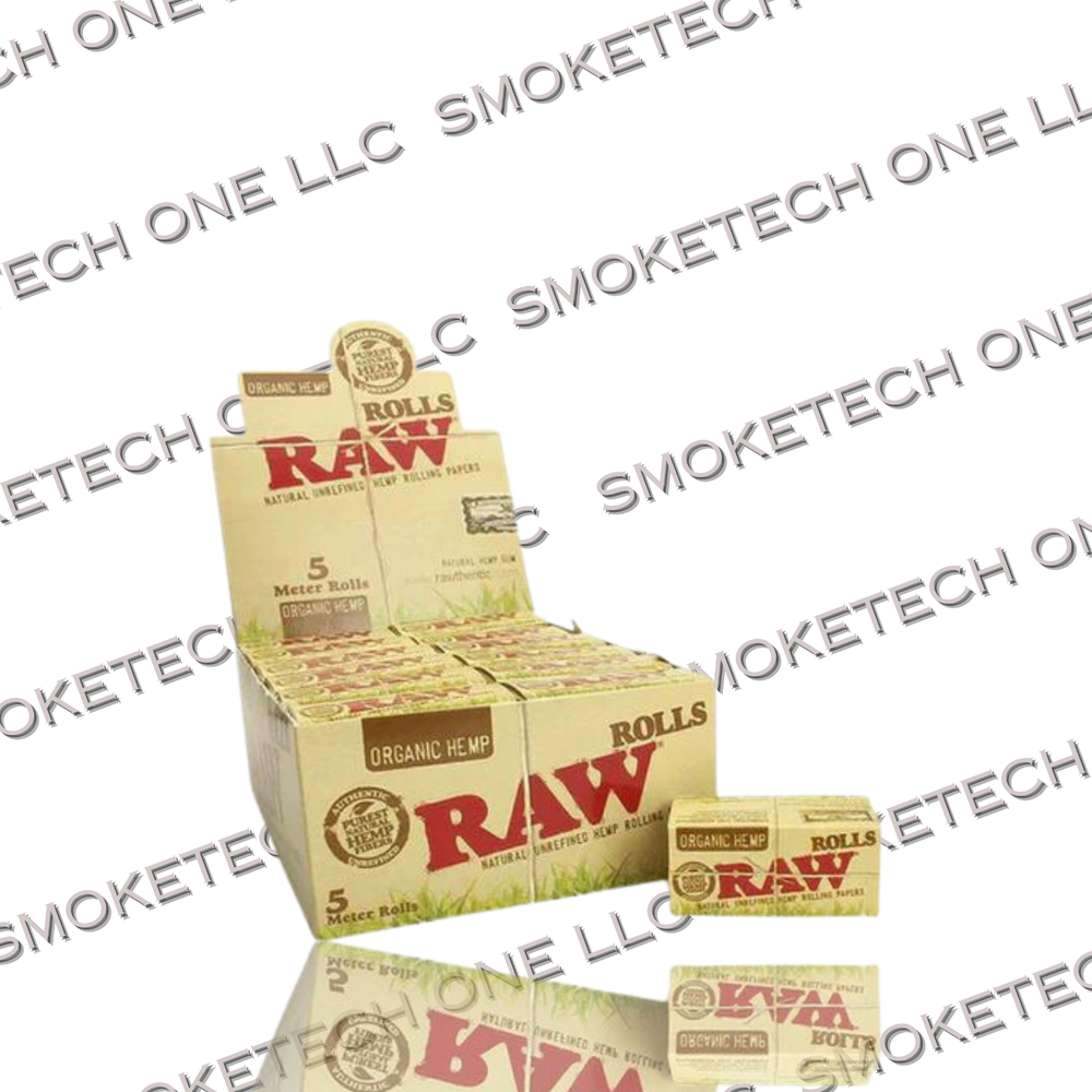 RAW Organic Rolls 5 Meter 24-Pack Display Case