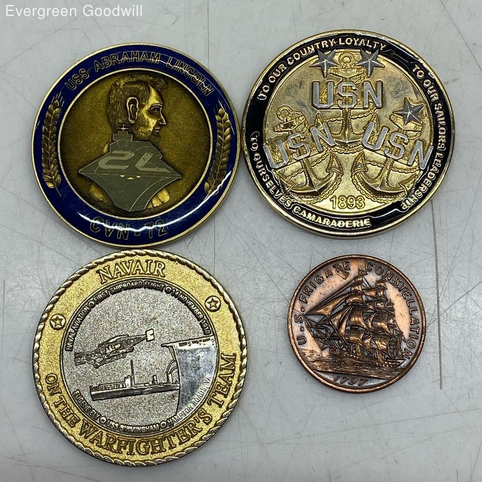 US Navy Commemorative Challenge Coin Collectible Token