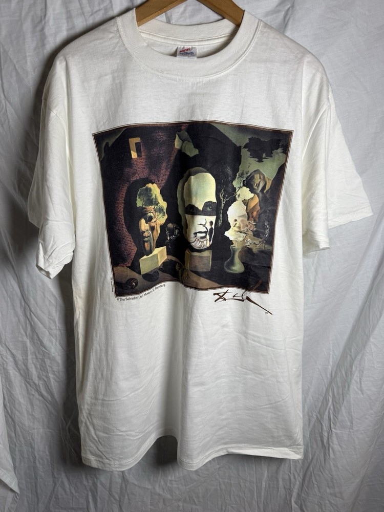 Vintage 90's Salvador Dali NWOT The Three Ages Art Graphic Tee Size Large